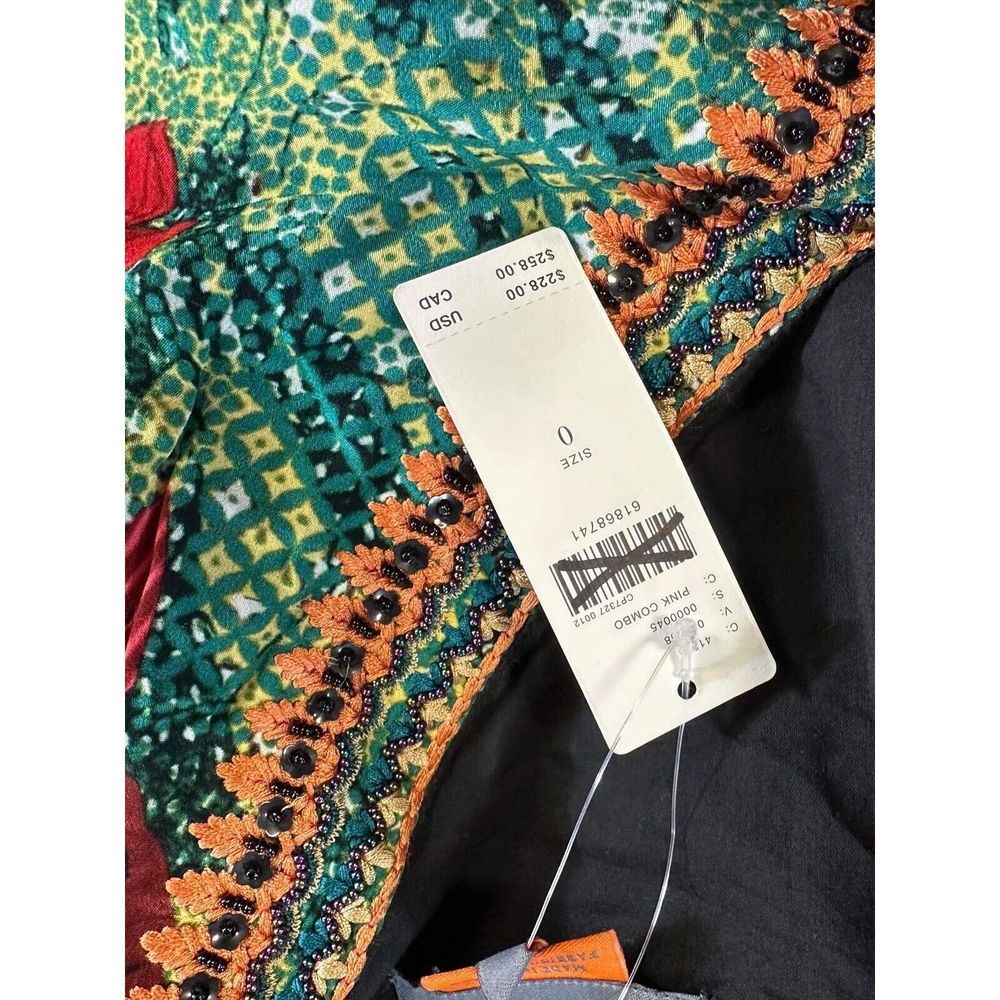 New Anthropologie We Select Dresses Bhanuni by Jyoti Patterned Maxi Dress Size 0 - Picture 4 of 9